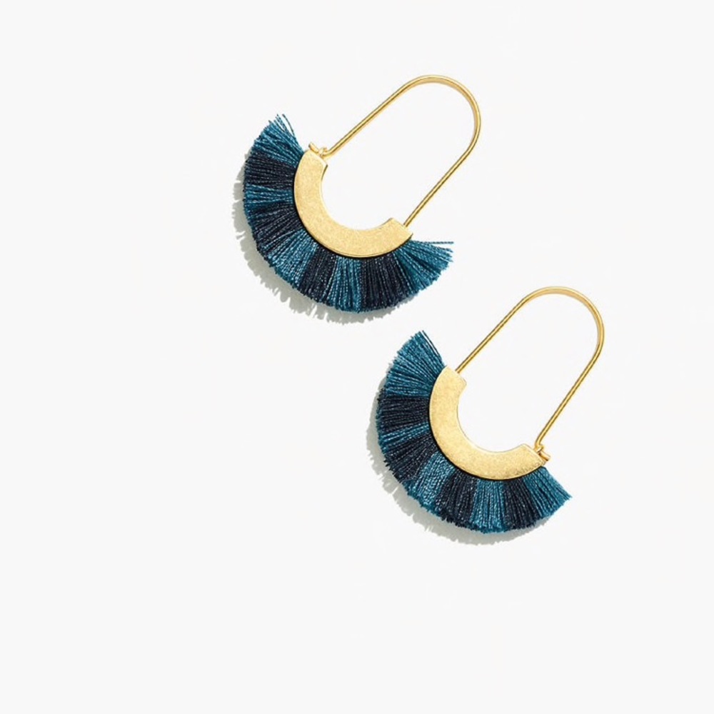 Madewell | Arc Wire Fringe Statement Earri…